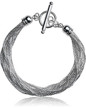 FREE Silver Bracelet - Stunning silver plated multi strand chain bracelet