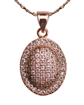 FREE Gold Necklace - Stunning rose gold plated pave necklace