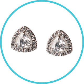 FREE Gold Earrings - Halo Teardrop Brilliance Earrings