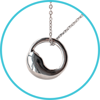 FREE Gold Necklace - White Gold Plated Harmony Circle Pendant Necklace