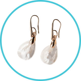 FREE Gold Earrings - Amalfi Aura Fashion Shell Earrings