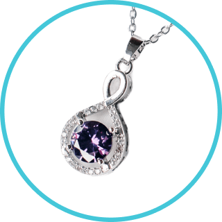 FREE Gold Necklace - Vienna Lavender Infinity Pendant